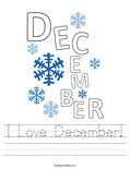 I Love December! Worksheet