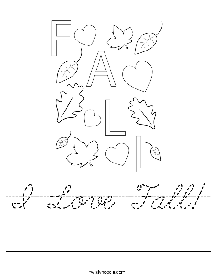 I Love Fall! Worksheet