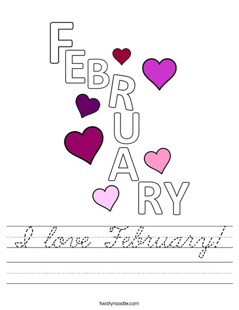I Love February! Worksheet