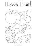 I Love Fruit Coloring Page