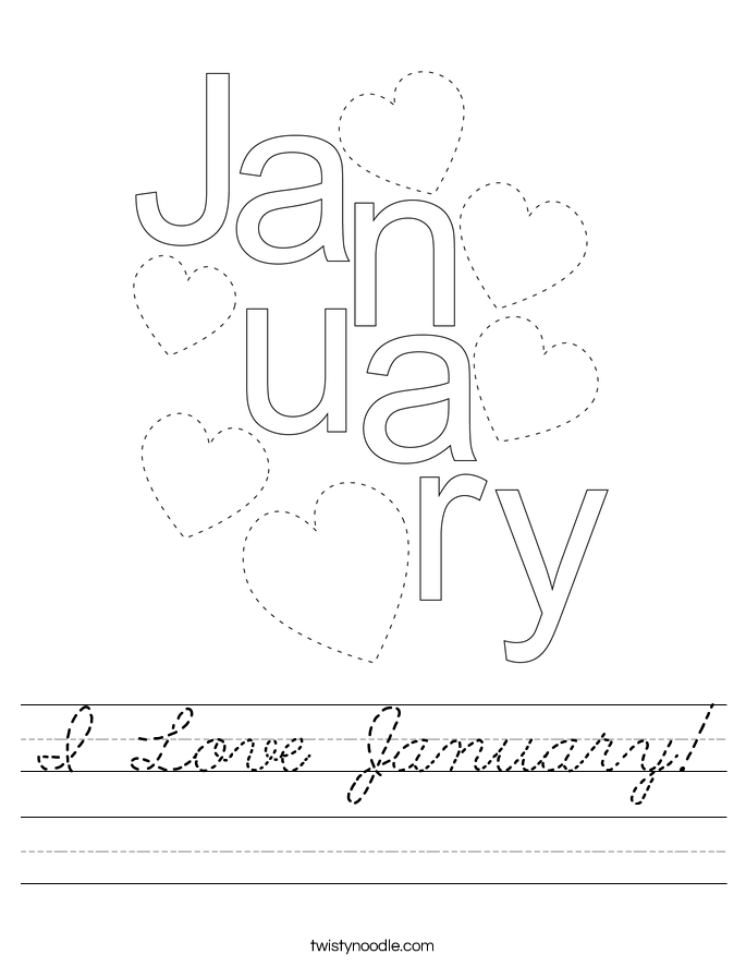 I Love January! Worksheet