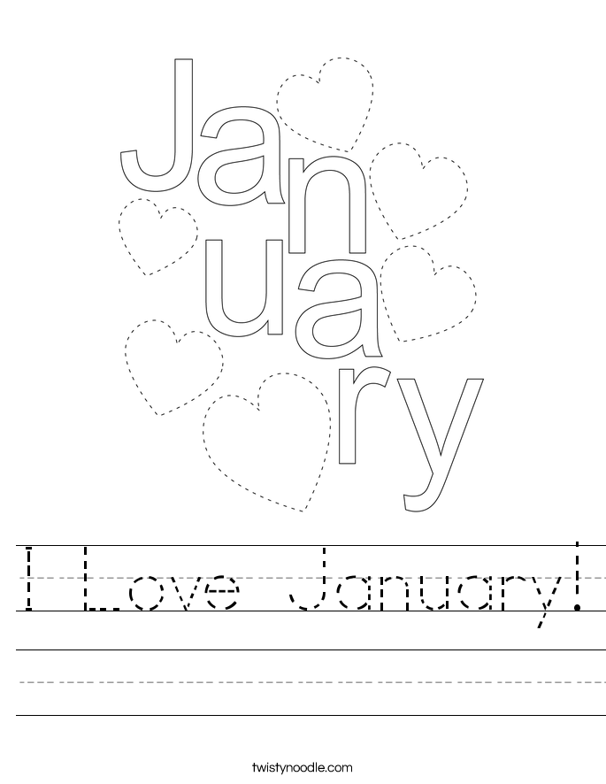 I Love January! Worksheet