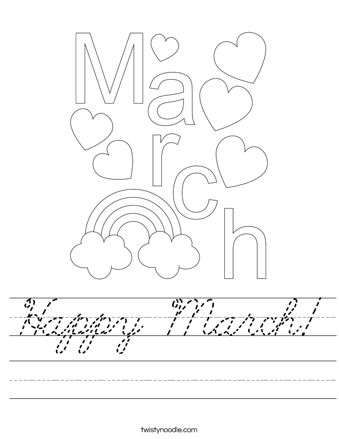 Happy March! Worksheet