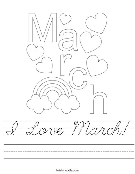 Hello March! Worksheet