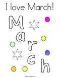 I love March!Coloring Page