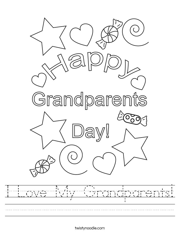 I Love My Grandparents! Worksheet