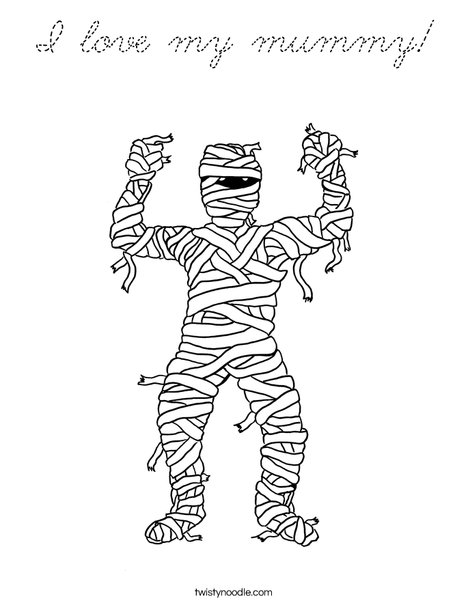 I love my mummy! Coloring Page