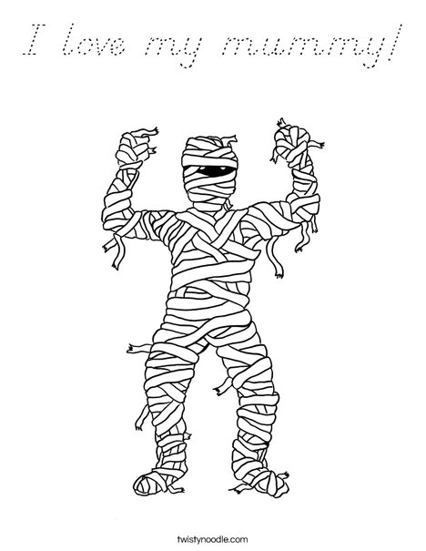 I love my mummy! Coloring Page