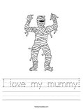 I love my mummy! Worksheet