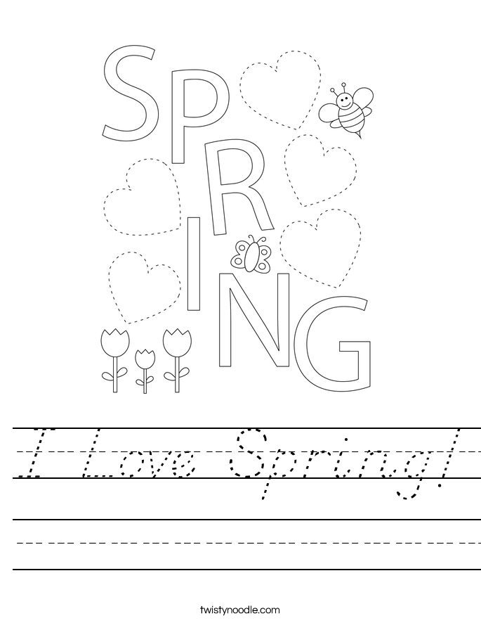I Love Spring! Worksheet