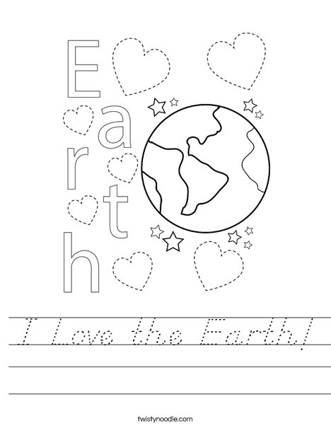 I Love the Earth! Worksheet