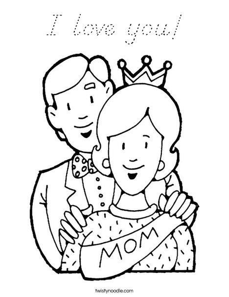 I love you! Coloring Page