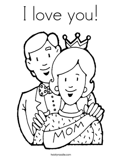I love you! Coloring Page
