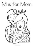 M is for Mom! Coloring Page