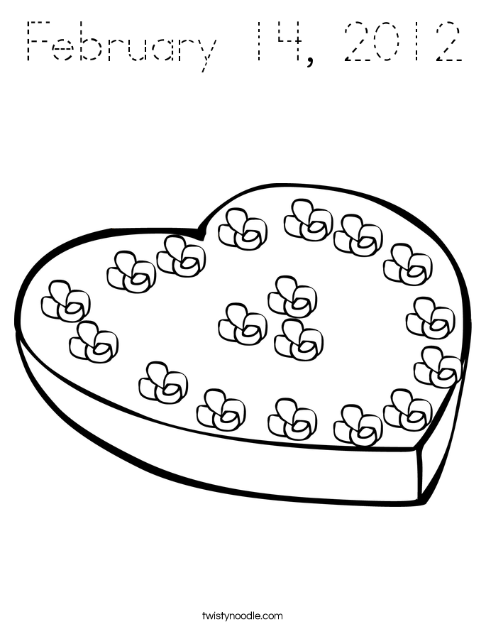 February 14, 2012 Coloring Page