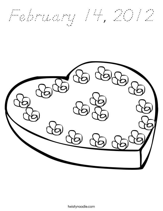 February 14, 2012 Coloring Page