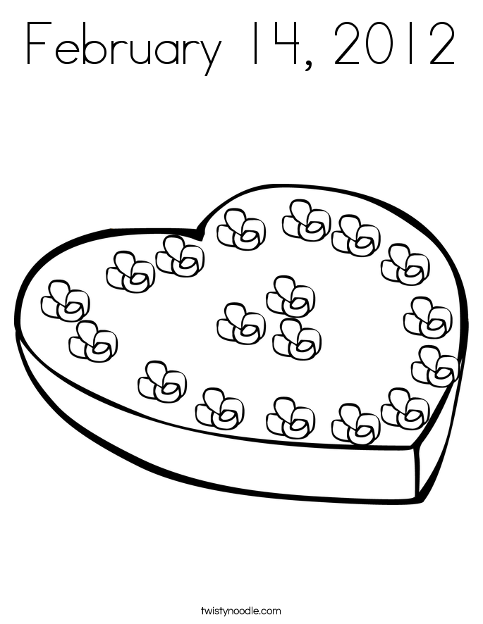 February 14, 2012 Coloring Page