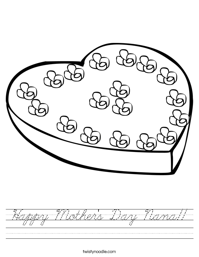 Happy Mother's Day Nana!! Worksheet