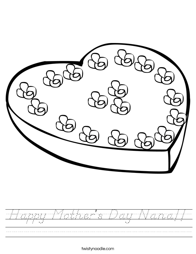 Happy Mother's Day Nana!! Worksheet