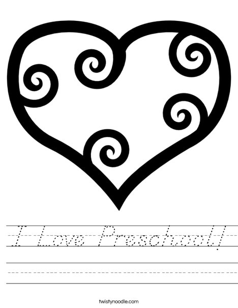 I Love You! Worksheet