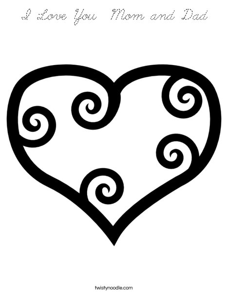 I Love You! Coloring Page