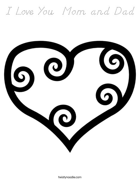 I Love You! Coloring Page