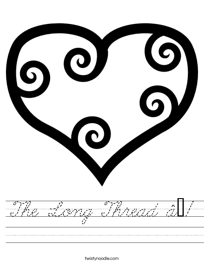 The Long Thread ♡ Worksheet