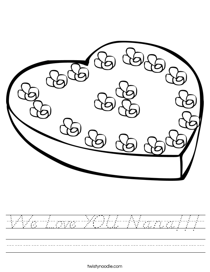 We Love YOU Nana!!! Worksheet
