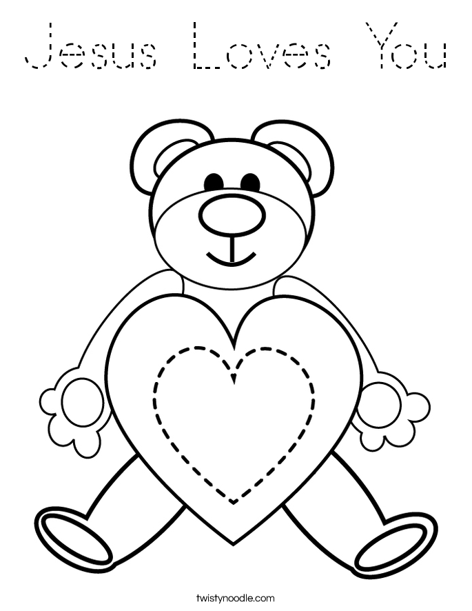 Jesus Loves You Coloring Page