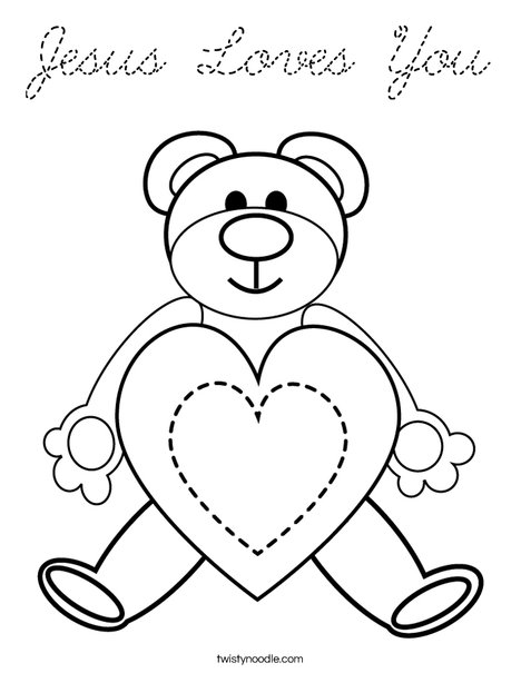 I Love You Beary Much! Coloring Page