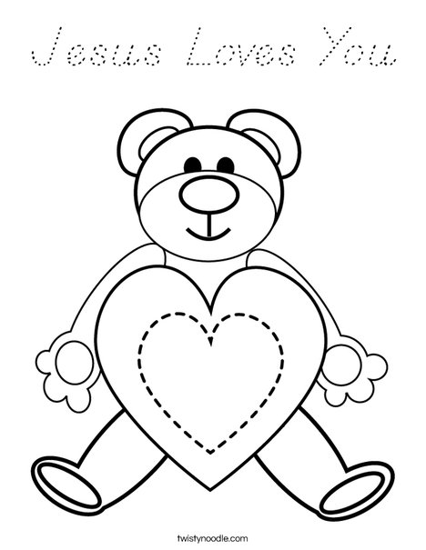 I Love You Beary Much! Coloring Page