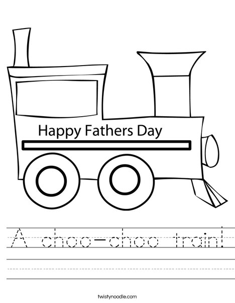 Father's Day Train Worksheet