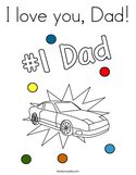 I love you, Dad Coloring Page