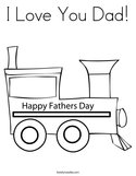 I Love You Dad Coloring Page