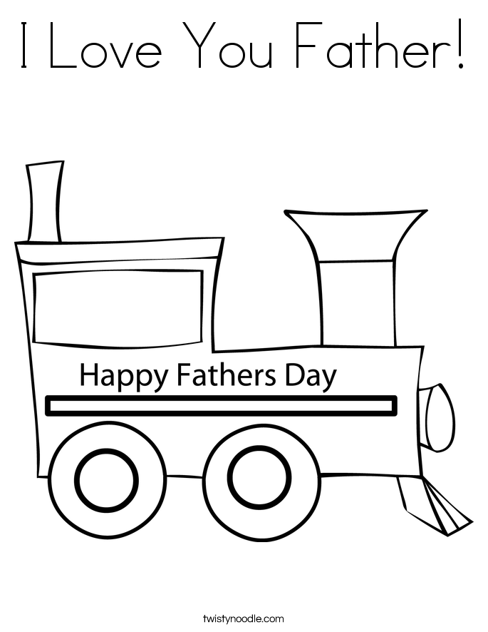 I Love You Father! Coloring Page