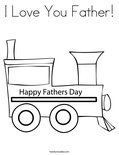 I Love You Father! Coloring Page