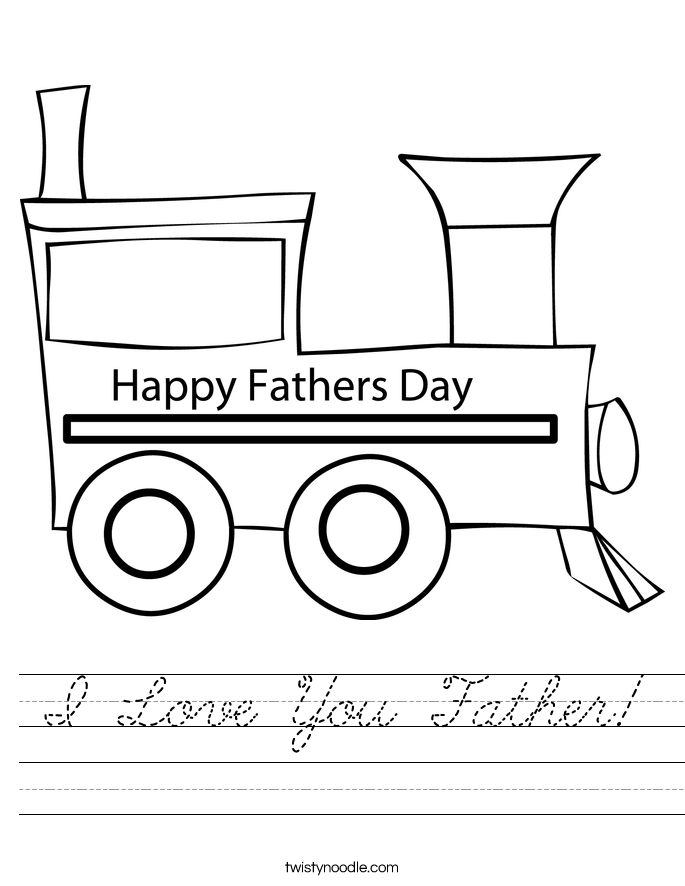 I Love You Father! Worksheet