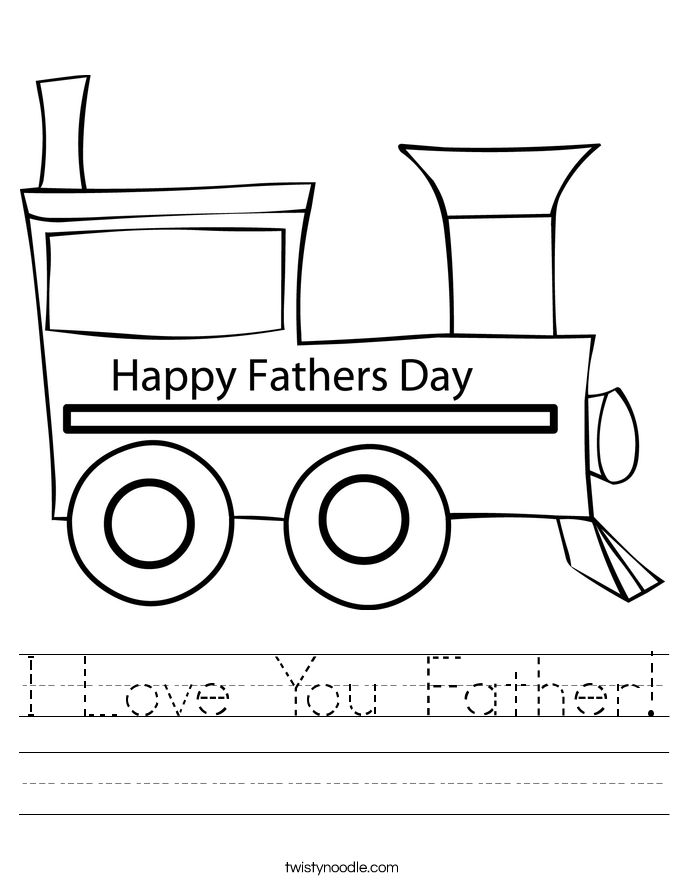 I Love You Father! Worksheet