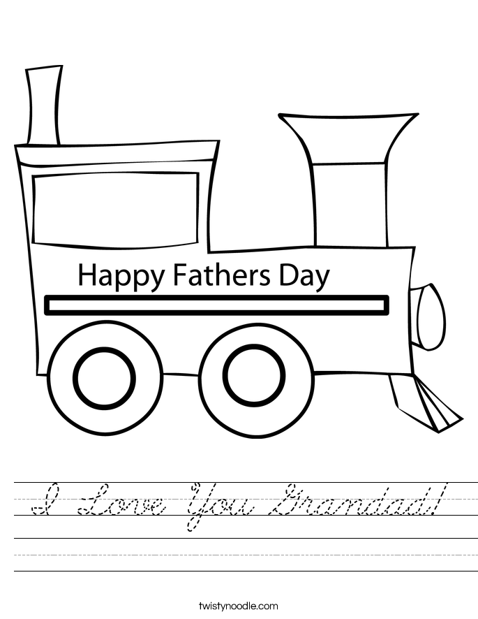 I Love You Grandad! Worksheet