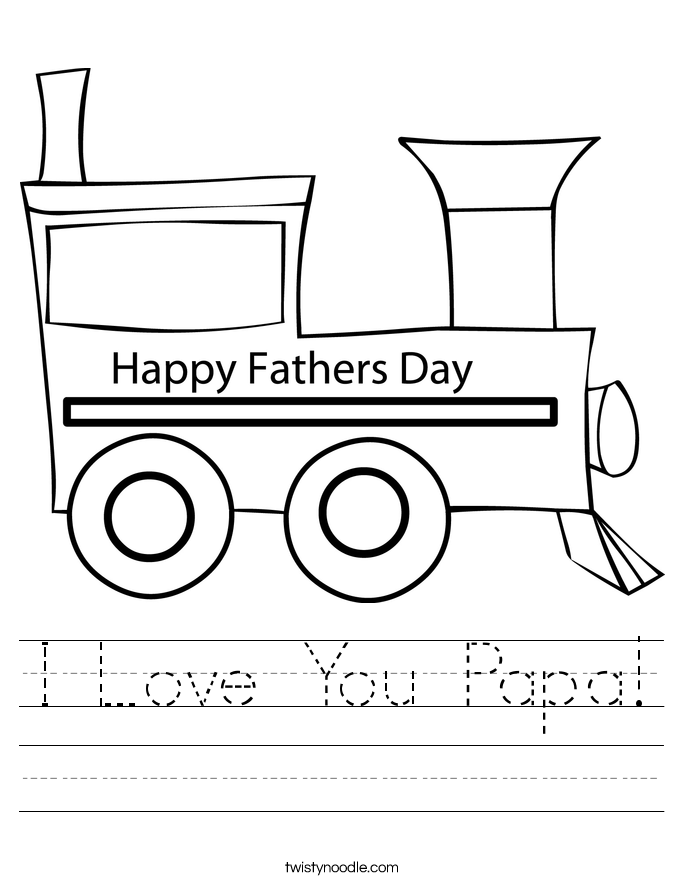 I Love You Papa! Worksheet