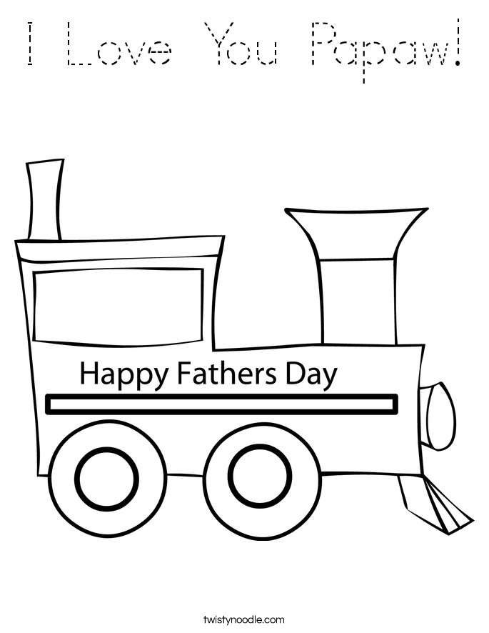 I Love You Papaw! Coloring Page