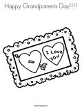 Happy Grandparents Day!!!! Coloring Page
