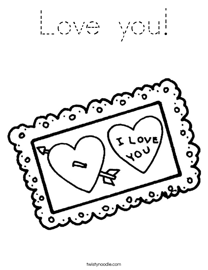 Love you! Coloring Page