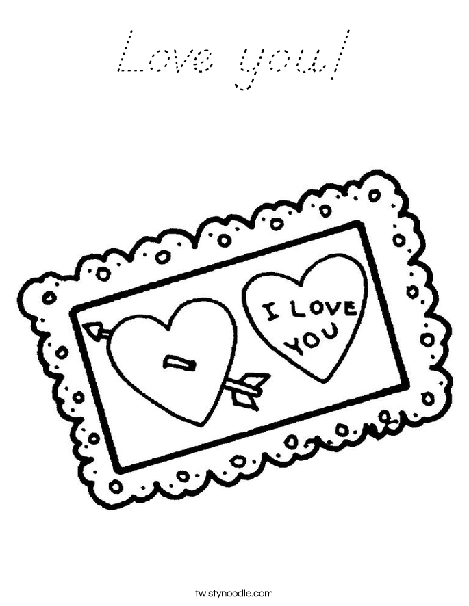 Love you! Coloring Page