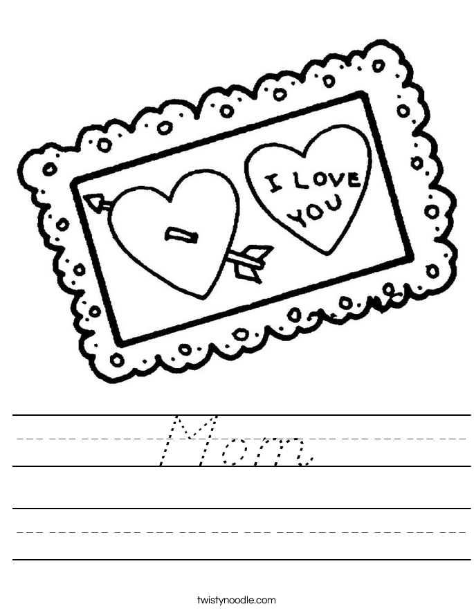 Mom Worksheet