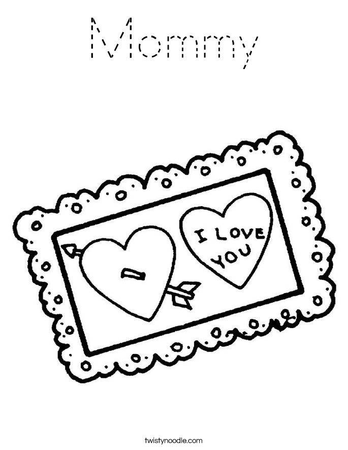 Mommy Coloring Page