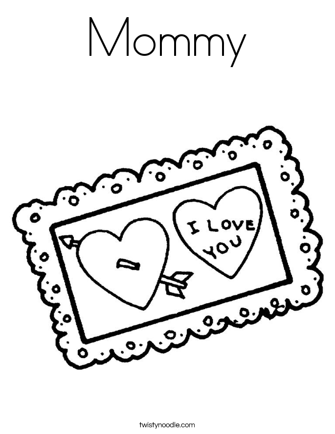 Mommy Coloring Page