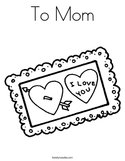 To Mom Coloring Page