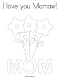 I love you Mamaw! Coloring Page