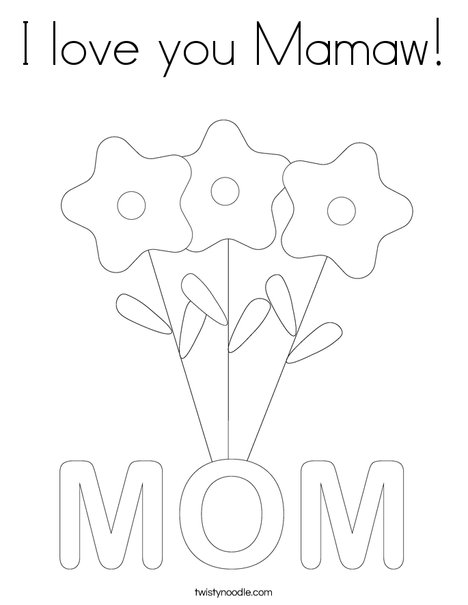Mother's Day Flowers Coloring Page